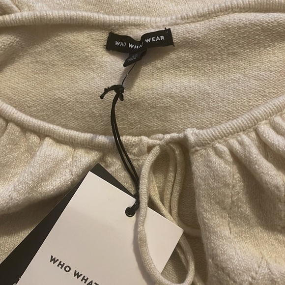 Women's Crewneck Pullover Sweater - Who What Wear Cream XL Ivory - Picture 8 of 8